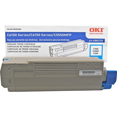 Oki C6150/C6100 Series Cyan Toner Cartridge (6K) 43865719